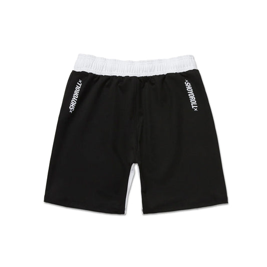 BJJ No Gi Shoyoroll Atlas Competitor Training Fitted Shorts - Black BJJ Shorts